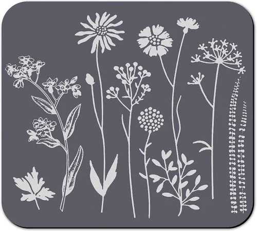 Vista 11 de Tapete de secado de platos para encimera de cocina, 20 x 12 pulgadas, lavable, almohadilla de secado rápido de platos, parte trasera de goma Flores