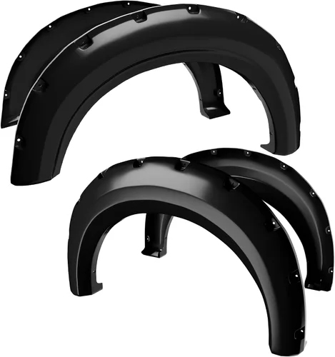 Vista 9 de YITAMOTOR Guardabarros de repuesto para Ford F-150 F150 2009-2014, juego de guardabarros delantero y trasero, acabado negro liso estilo remache