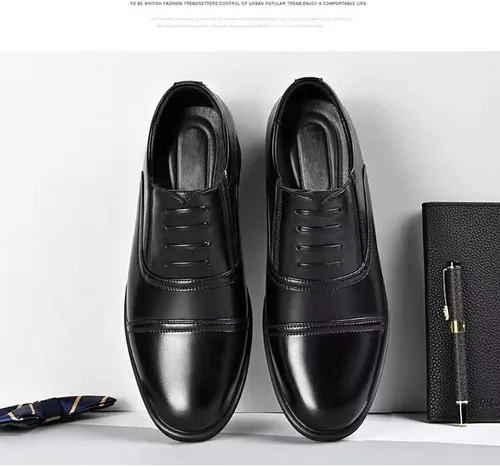 Vista 9 de Oxford - Zapatos de vestir para hombre, formales, de negocios, para boda, casual, modernos, color negro