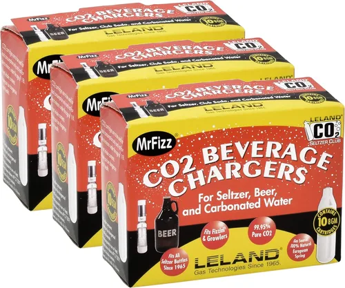 Vista 5 de Leland Cartuchos de soda seltzer de CO2 de 0.28 oz, 30
