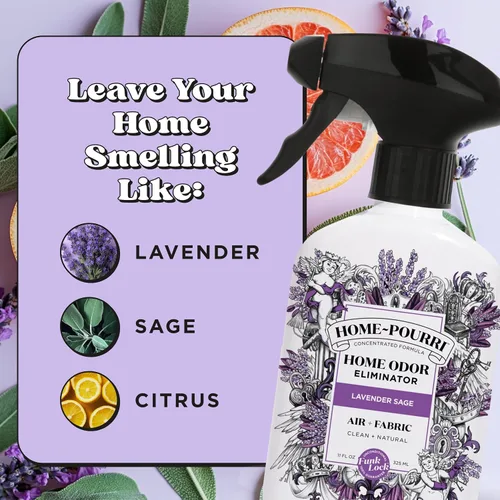 Vista 9 de Home-Pourri Air + Fabric - Ambientador multiusos para olores, 11 onzas líquidas, hasta 570 usos, aroma a salvia lavanda, desodorante de habitación