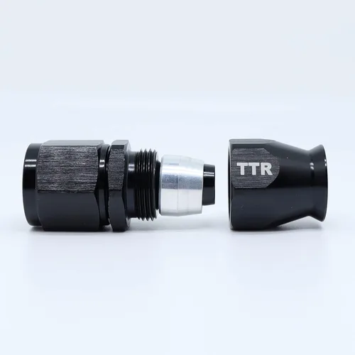 Vista 4 de TT Racing -8 accesorios giratorios de PTFE AN8 + kit de manguera de línea de combustible de acero inoxidable E85 30FTPTFEAN8_KIT_XL_BK