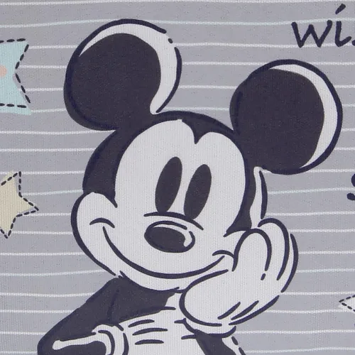 Vista 3 de Lambs & Ivy Disney Mickey Mouse - Cesta de almacenamiento plegable, color gris