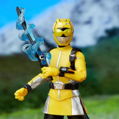 Vista 4 de Power Rangers Lightning Collection Beast Morphers Yellow Ranger - Figura de acción a escala de 6 pulgadas, juguetes y figuras de acción para niños a