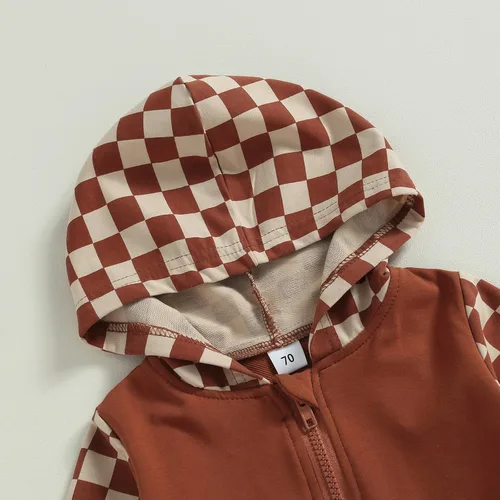 Vista 4 de Conjunto de ropa para niños pequeños, sudadera de retazos, manga larga, pantalones sólidos, para otoño e invierno
