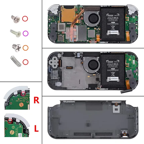 Vista 7 de eXtremeRate Reemplazo brillante de ABXY Home Capture Plus Minus Keys Dpad L R ZL ZR Gatillo para Nintendo Switch Lite, kit completo de reparación