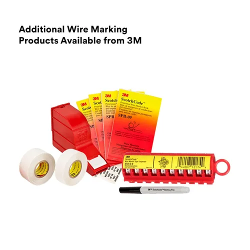 Vista 8 de 3M ScotchCode Dispensador de cinta de marcador de alambre con cinta STD-0-9, incluye 1 cada uno de 0 a 9 rollos numerados