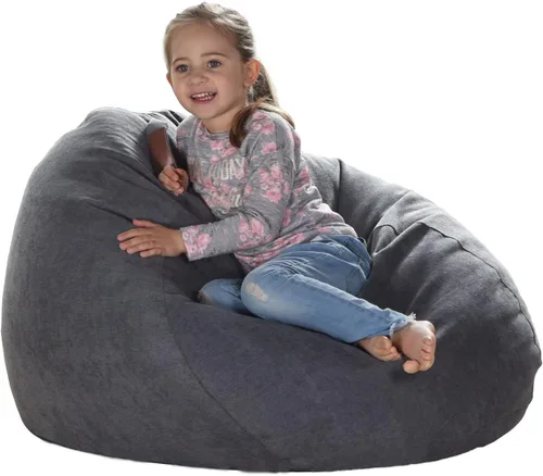 Vista 13 de YuppieLife Funda para puf de almacenamiento para niños (sin relleno), organizador de juguetes, sofá con asa de transporte, disponible para niños