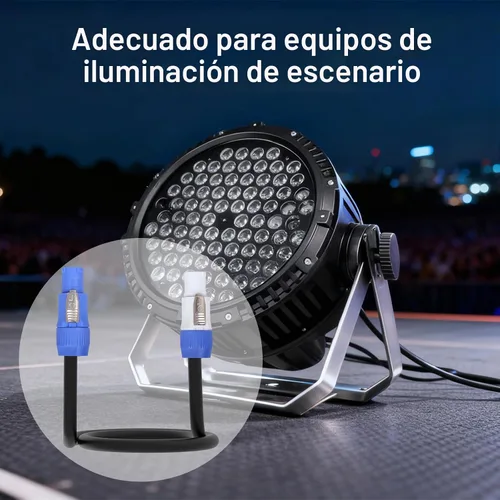 Vista 6 de Cable de alimentación PowerCon de 3 pines, entrada a salida, cable de extensión de alimentación de 12 AWG, se adapta a luz de escenario, haz