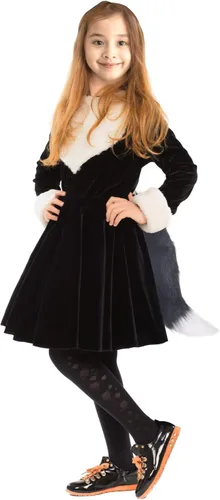 Vista 8 de Cola de zorro, cola de zorro de piel sintética, disfraz de Halloween Cosplay ajustable de cola de zorro peluda para adultos, niños, fiesta