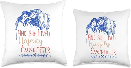 Vista 3 de And She Lived Happily Ever After Throw Pillow