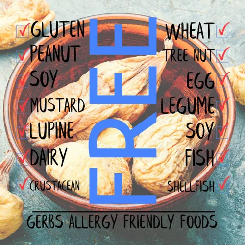 Vista 6 de Frutas secas GERBS, Top 14 libres de alergia alimentaria, sin sulfuro, sin conservantes, sin OMG, vegano
