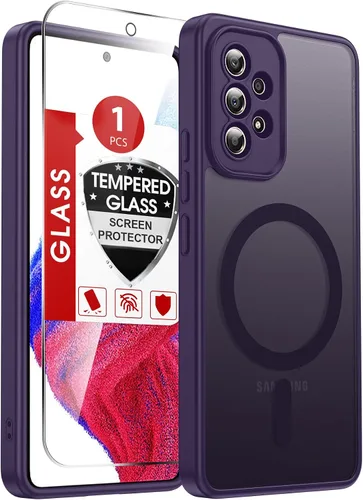 Vista 354 de LeYi Funda para teléfono Samsung-S23: protector de pantalla e imán MagSafe Púrpura