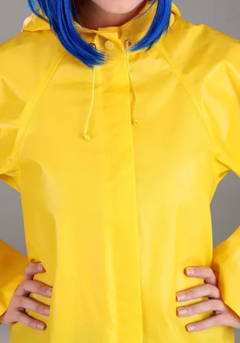 Vista 7 de Disfraz de Coraline para adultos, chaqueta de lluvia Coraline para mujer