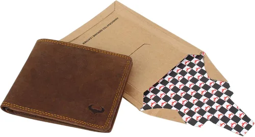 Vista 7 de Carteras para hombre, cuero genuino para hombre, billetera con bloqueo RFID, cartera de bolsillo frontal, billetera delgada billetera, monedero