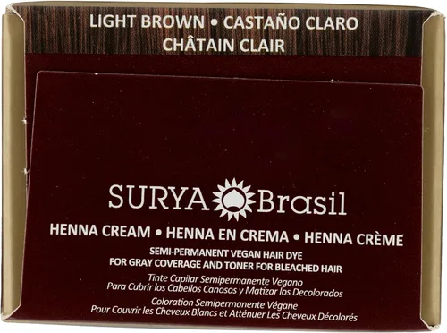 Vista 7 de Henna Crema Marrón Claro Surya Nature, Inc 2.31 oz Crema
