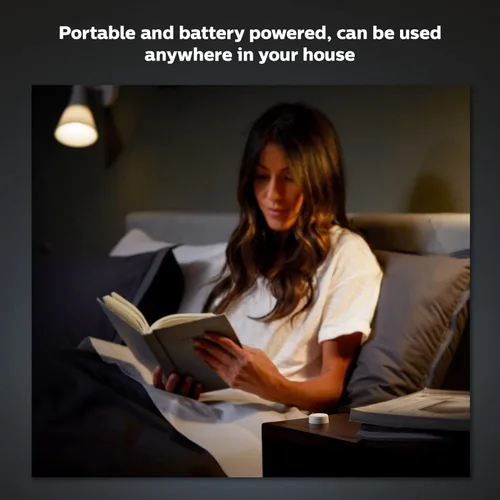 Vista 5 de Kit básico de botón inteligente Philips Hue White Base Lumen (60W), funciona con Amazon Alexa, Google Assistant, Apple HomeKit 60 vatios