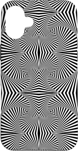 Vista 21 de Funda de arte óptico abstracto hipnotizante con diseño retorcido para iPhone 13