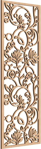 Vista 62 de Caspian Paneles de pared de madera con calado decorativo perforado, 9 3/8 pulgadas de ancho x 24 3/8 pulgadas de alto x 1/4 de alto, cereza