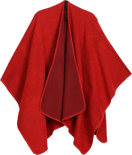 Vista 19 de Sakkas Mari - Poncho grande reversible para mujer, chal envolvente Negro