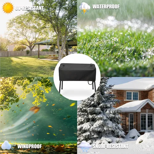 Vista 6 de QuliMetal Cubierta de patio para estufa Camp Chef de 3 quemadores, incluye el modelo SPG90b PRO90 Tundra TB90LWG SPG90B TB90LW TB90LWG15, cubierta