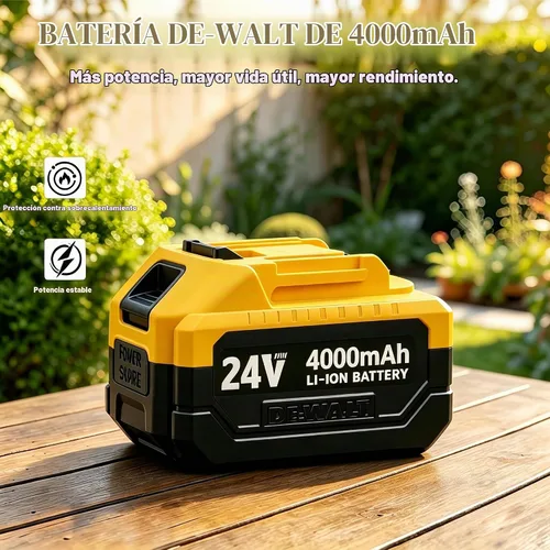 Vista 2 de Pulidora de búfer inalámbrica de 20 V con batería de 4000 mAh y cargador rápido, alta potencia de 10000 rpm, ajuste de 6 velocidades de doble