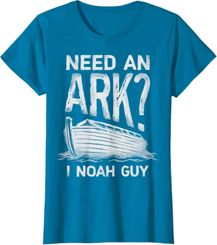 Vista 68 de Need an Ark I Noah Guy Funny Christian Men Women Pun Humour T-Shirt Negro