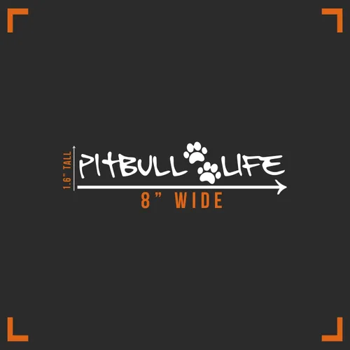 Vista 4 de Pitbull Life - Calcomanía de vinilo para perro, auto, camión, pared, portátil, color blanco, 8 x 1 pulgada