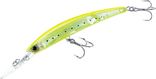 Vista 6 de Yo-Zuri Crystal 3D Minnow Deep Diver Señuelo articulado, amarillo naranja, 5-1/4 pulgadas Azul plateado