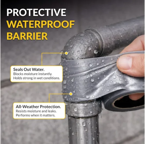 Vista 19 de Brixwell Cinta adhesiva impermeable, 1-7/8" de ancho, 60 yardas