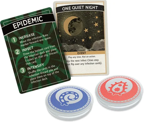 Vista 2 de Juego de mesa Pandemic Edición 10º Aniversario, edición limitada estilo vintage con caja de metal personalizada. Juego cooperativo para niños