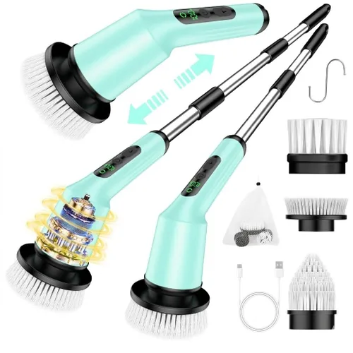 Vista 8 de Electric Spin Scrubber for Bathroom, Shower Scrubber with Long Handle