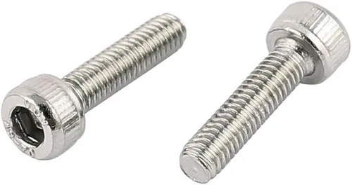 Vista 2 de uxcell 50 tornillos de cabeza redonda de acero inoxidable M3 x 0.472 in