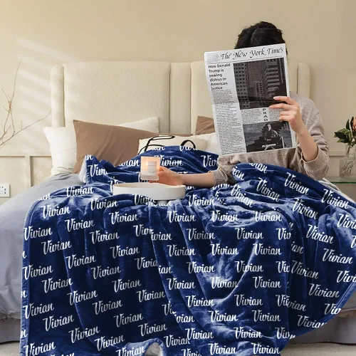 Vista 4 de Yoke Style Ship Next Day, mantas personalizadas para adolescentes y niños, manta personalizada con nombre para niños, manta de franela ultrasuave