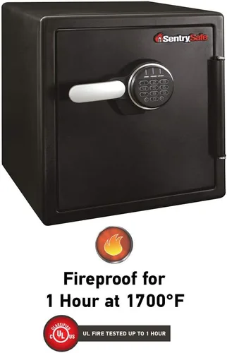 Vista 7 de SentrySafe Caja de seguridad contra incendios, caja de seguridad extra grande con clave, 1,23 pies cúbicos, SFW123CU