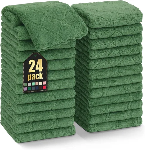 Vista 68 de Homaxy - Paquete de 12 trapos de cocina (13 x 19 pulgadas, marrón), de terciopelo coral supersuaves y absorbentes para lavar platos, paño