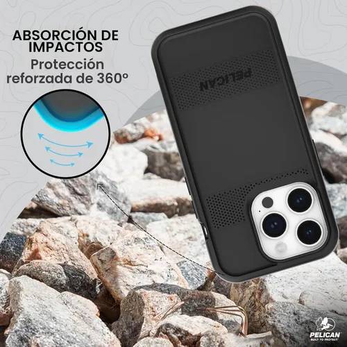 Vista 8 de Pelican Protector Series - Funda para iPhone 15 Pro de 6.1 pulgadas [compatible con MagSafe], funda magnética para teléfono con tecnología
