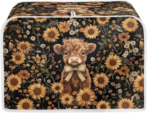 Vista 47 de Cubierta para tostadora de limón floral para horno tostador de pan de 2 rebanadas, protector de electrodomésticos pequeños a prueba de polvo