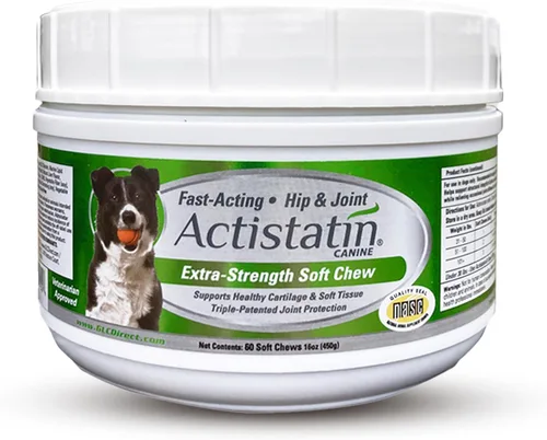 Vista 7 de Actistatin Masticables suaves caninos para perros grandes, 120 unidades – Articulación de fuerza extra patentada, cartílago, suplemento de tejido