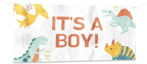 Vista 6 de Cartel de baby shower para uso en interiores y exteriores de 4 x 1 pies, pancarta grande personalizada y letreros con cuerda para colgar, telón