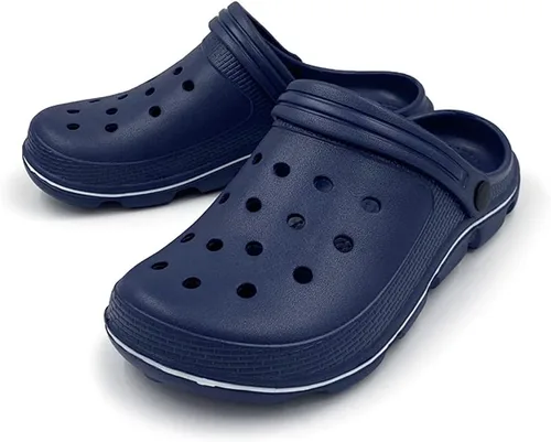 Vista 6 de Pantuflas unisex clásicas con forro de cuero estilo zuecos, AC1519