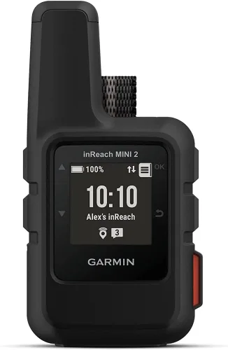 Vista 2 de Garmin inReach Mini 2 - Comunicador satelital de 2 vías, SOS, GPS, negro, 010-02602-01 - Paquete con plan CPS de 26 meses Deco Essentials