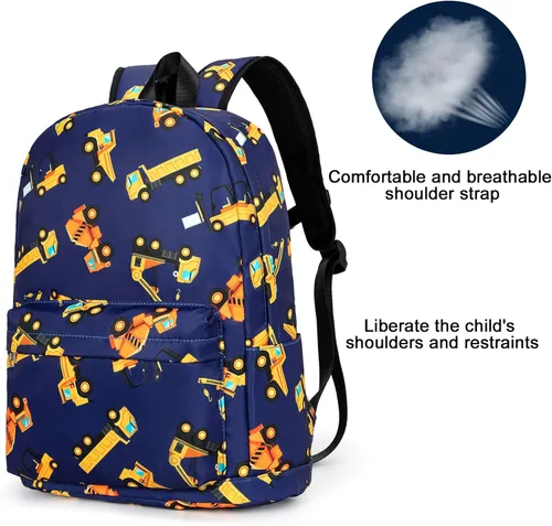 Vista 7 de Bluboon Mochila preescolar para niños y niñas, bolsas escolares para niños y niñas, bolsas escolares para jardín de infantes, Azul, Mochilas Daypack