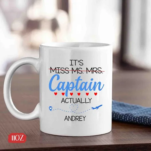 Vista 5 de BigTees Taza de café de piloto personalizada, regalos para piloto, taza de piloto, taza de café de piloto de avión, taza de café personalizada