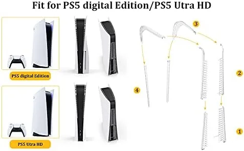 Vista 2 de Cubierta antipolvo para consola PS5, tapones antipolvo, interfaz USB HDM, cubierta antipolvo, enchufe a prueba de polvo para PS5 versión de unidad