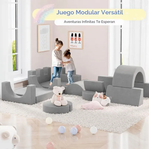 Vista 8 de Betterhood Sofá modular de 16 piezas para niños, sofá de espuma convertible