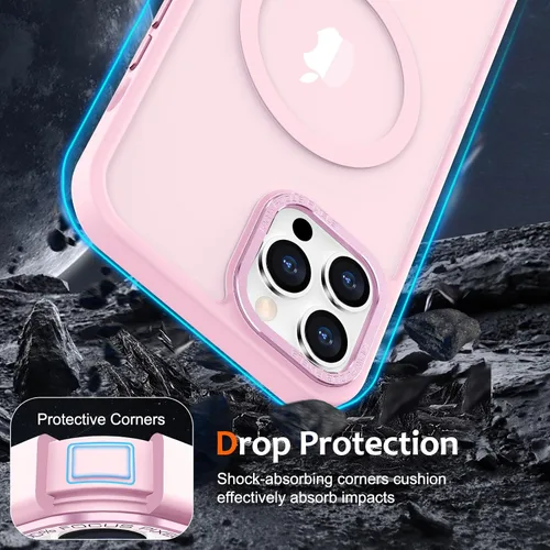 Vista 72 de Anuck - Funda magnética para iPhone 11 compatible con MagSafe, carcasa trasera mate translúcida dura, borde de TPU, delgada, resistente a impactos