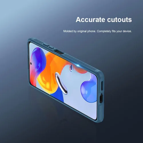 Vista 4 de Funda para Xiaomi Redmi Note 11 Pro con cubierta de cámara, parte trasera delgada de policarbonato duro y funda de parachoques suave Protección