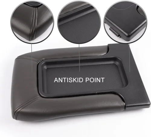 Vista 3 de CHEDA Kit de reparación de reposabrazos de consola central con pestillo gris oscuro compatible con Chevy Silverado 1999-2007/Compatible con Chevy
