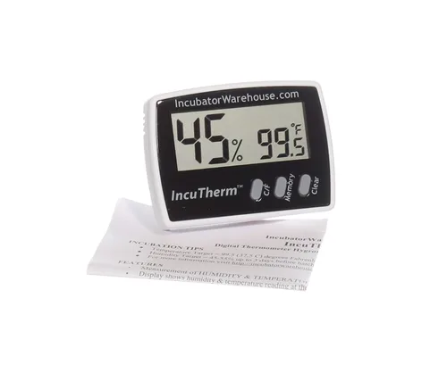 Vista 2 de Termómetro e higrómetro con pantalla digital IncuTherm para incubadora de huevos